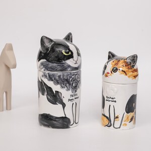 Handgefertigte Personalisierte Katzenurne in Keramik mit individueller Gestaltung – Einzigartiges Andenken -Auf Bestellung gefertigt imagen 5