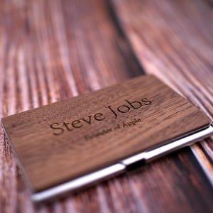 Personalisierte Visitenkarten hülle individuell graviert Vatertagsgeschenk für ihn Papa Männer Freund Arzt Realtor Boss Corporate Office