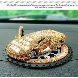 Crystal Sports Car Air Freshener, Bling Auto Decoration, Lasting Fragrance Diffuser