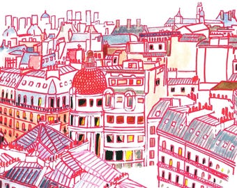 Carte Postale PARIS / Les Toits