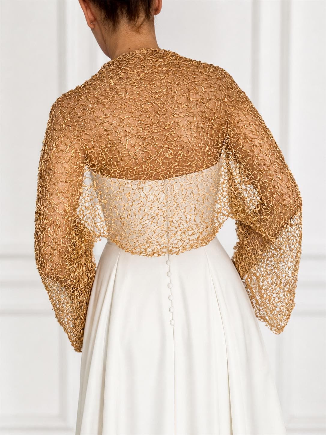 Gold Beaded Shrugs For Dresses Gold Shrug UK