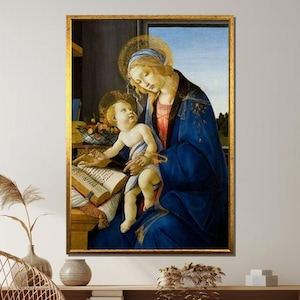 Botticelli Madonna and Child Canvas Print: Renaissance Religious Wall Art