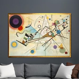 Kandinsky Composition VIII Canvas Print: Bauhaus Abstract Geometric Wall Art