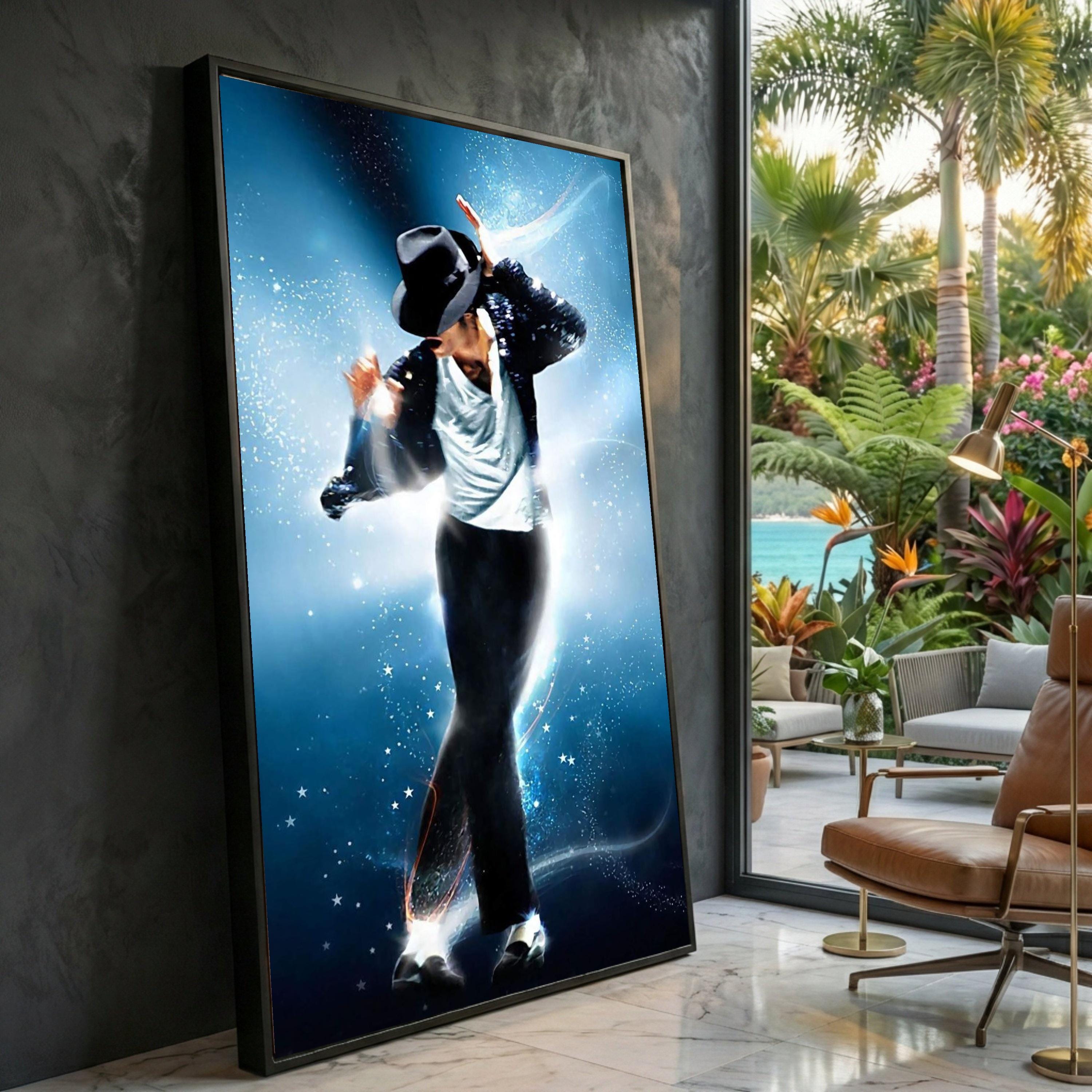 Michael Jackson Iconic Dance Pose Canvas Art, Music Legend Decor