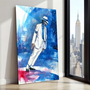 Michael Jackson Smooth Criminal Canvas Art, Pop Music Wall Decor