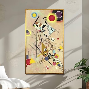 Kandinsky Abstrakter Leinwanddruck: Bauhaus Geometrische Wandkunst