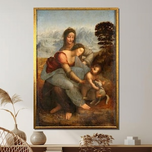 Da Vinci Canvas Print: Virgin and Child with St. Anne, Renaissance Art
