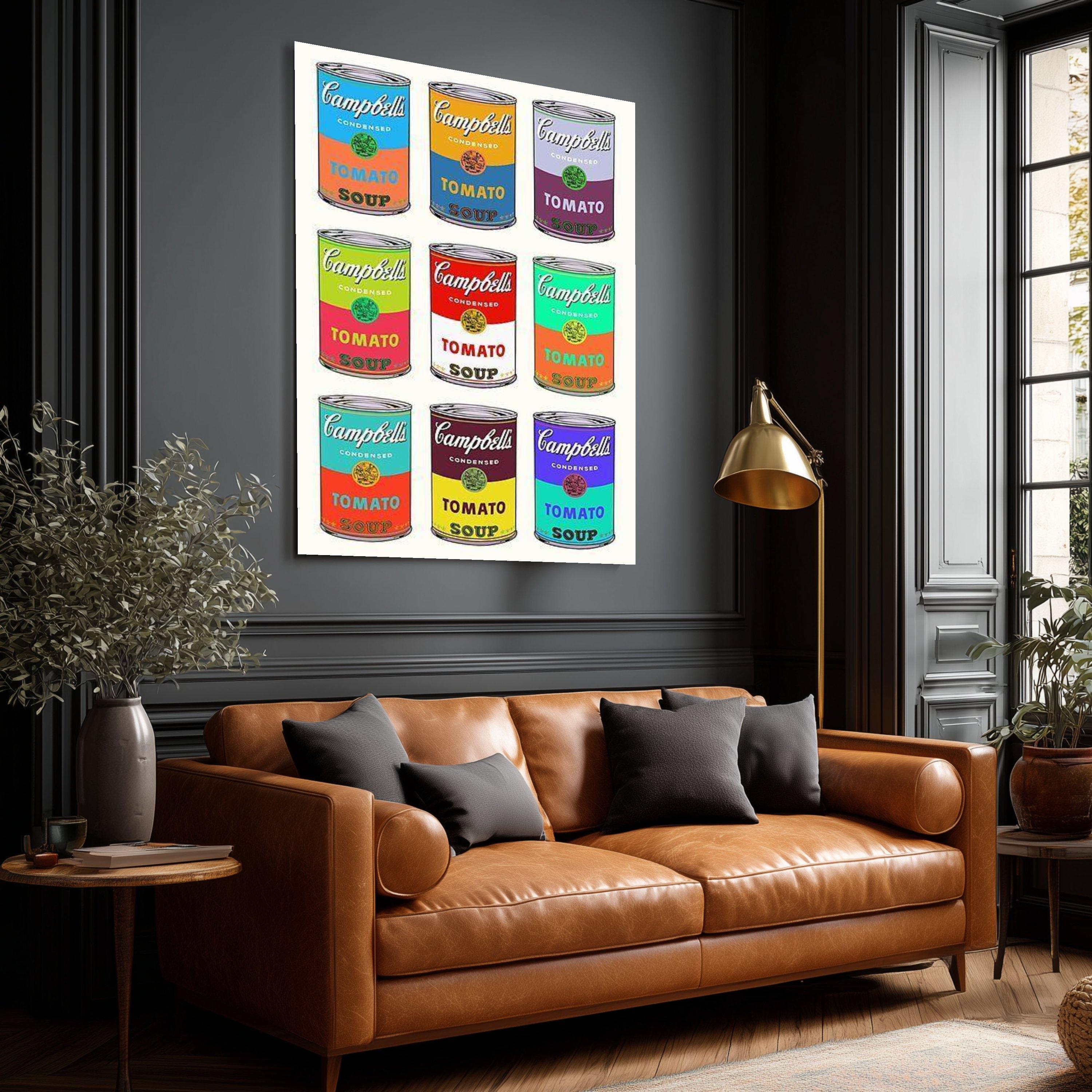 Pop Art Campbell's Soup Cans Canvas Print, Retro Kitchen Wall Decor - Etsy