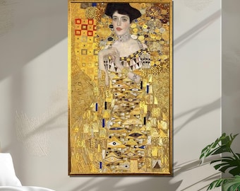 Gustav Klimt Golden Halo Woman Portrait Canvas, Art Nouveau Wall Art ...