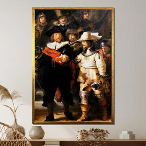 Rembrandt&#39;s Night Watch Canvas Print: Dutch Golden Age Wall Art
