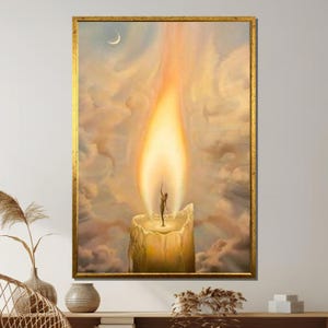 Surreal Candle Flame Canvas Print: Vladimir Kush Art
