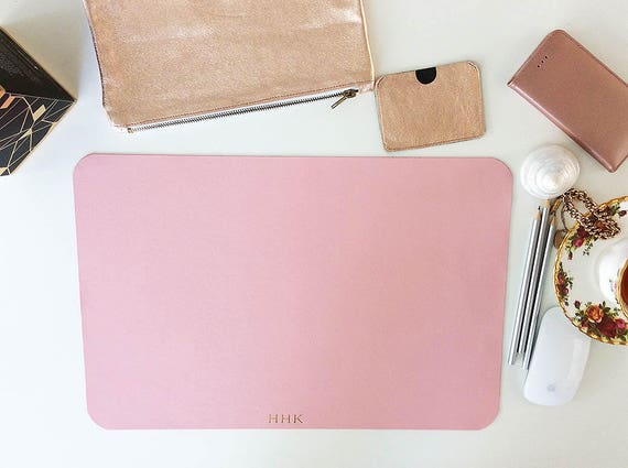 Personalised Pink Desk Blotter 12 X 18 Laptop Pc Etsy