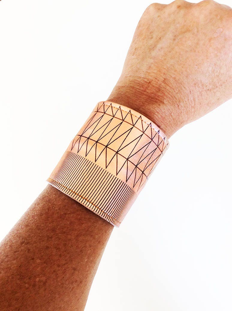 Leather Wrist Wallet Cuff Zip Wallet Bracelet Travel Cash Cuff Etsy