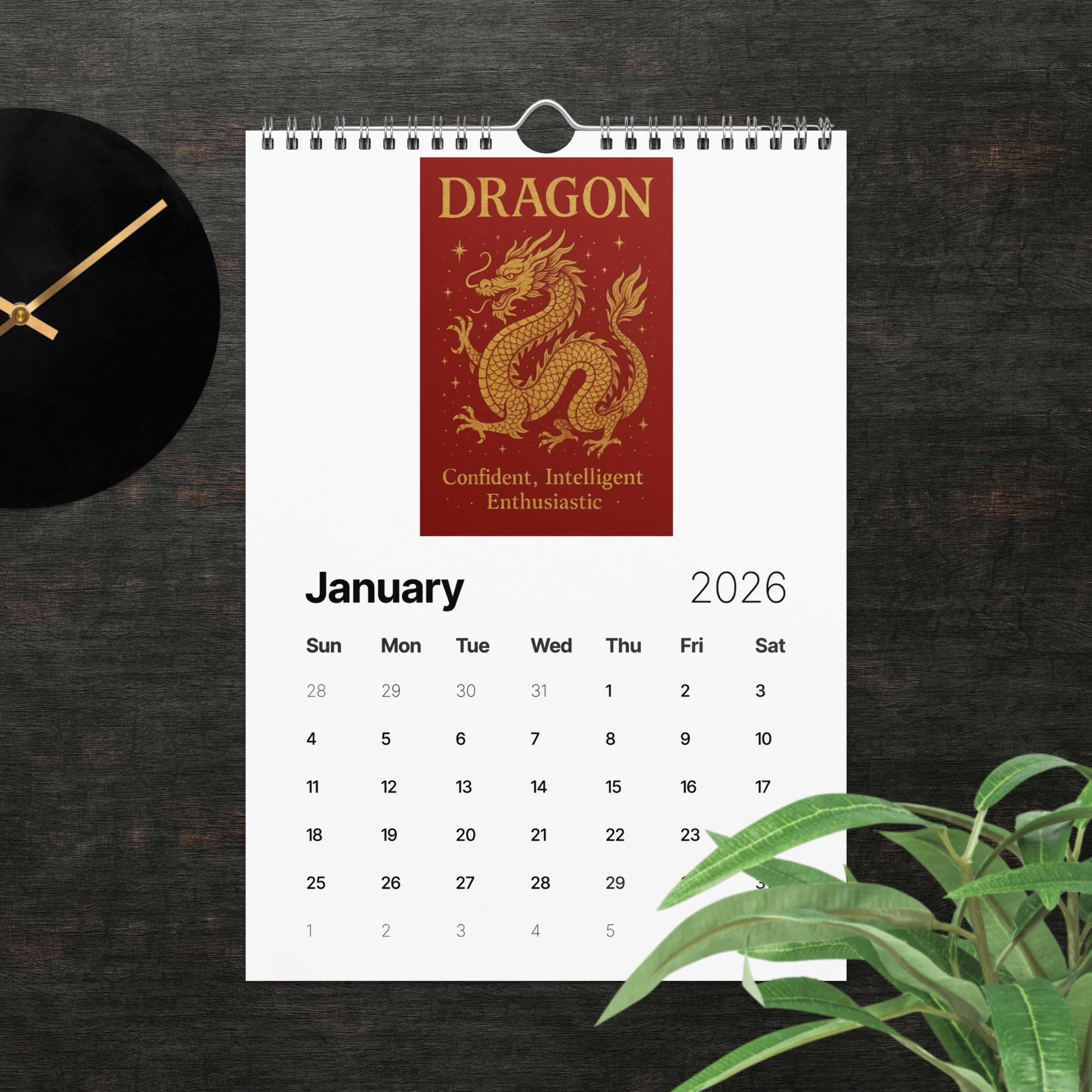 Angoily Chinesischer Kalender 2026 Neujahrskalender Jahr des Pferd Wandkalender, Chinesischer Monatskalende Zodiac Animals Hängender Kalender Heimdekoration für 2026 Neujahr Home Office