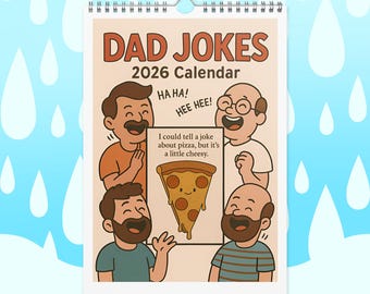 2026 Dad Joke Calendar – Funny Gag Gift for Dads, Corny Pun Humor, Silly Jokes, Monthly Laughs for Fathers, Dad Life Humor Wall Calendar