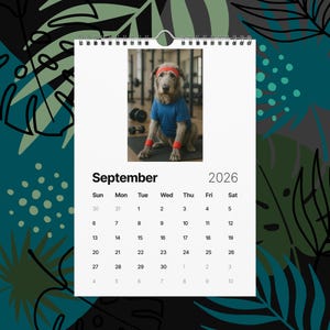Irish Wolfhound Dogs With Jobs Calendar 2026 – Funny Irish Wolfhound Gift, Cute Dog Lover Wall Calendar, Irish Wolfhound Art, Pet Humor