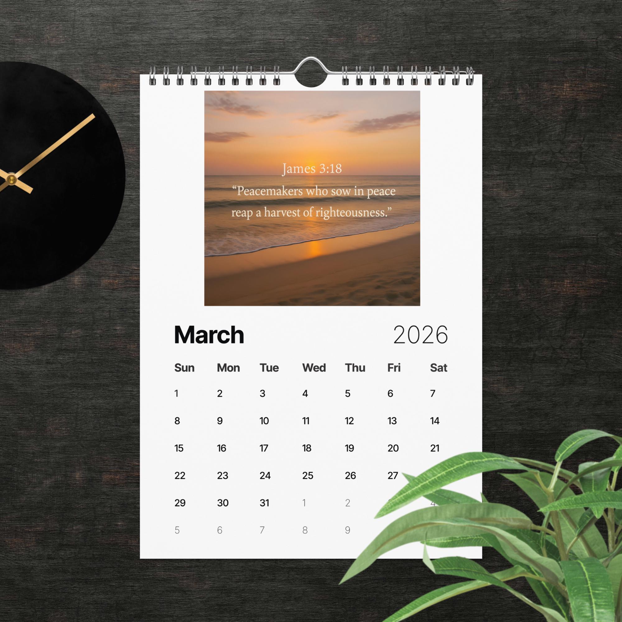 2026 Bible Verse Wall Calendar – Inspirational Christian Scripture ...