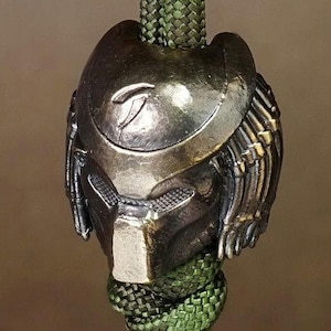 Alien Predator Paracord-pärla – Sci-fi-tillbehör till överlevnadsutrustning, snoddberlock, nyckelring eller armbandspärla för fans och samlare