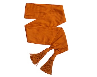 American Civil War Officer’s Orange Silk Sash – Re-enactment, Theatre & Living History Accessory