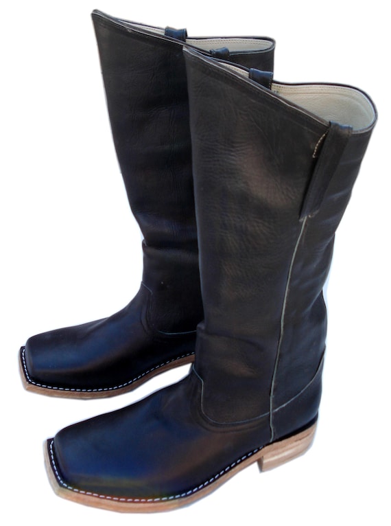 American Civil War Cavalry Boots – Black Leather Officer Riding Footwear | All Sizes Available