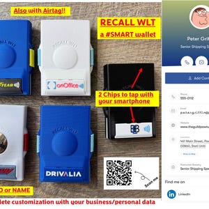 Portafoglio intelligente personalizzabile Airtag con vCard incorporato #biglietto da visita digitale