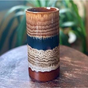 Vintage Royal Haeger Vase Mid Century Modern Pottery Drip Glaze in Earth Tones Boho Home Decor Retro Decor Vintage Home Decor Collectible