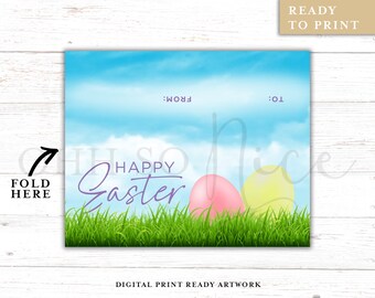 5" de ancho / Feliz Pascua Huevos de primavera y bolsa de galletas de hierba Topper / Descarga instantánea