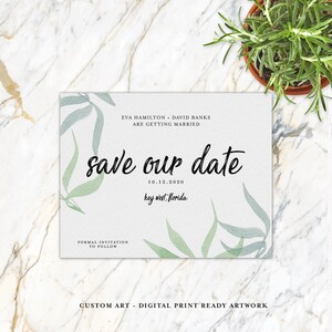 Tropical Elegance Aquarelle Save the Date Télécharger