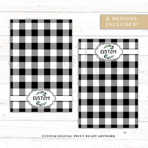 CUSTOM: 2 Designs - Buffalo Plaid Laurel Kekskarte 3,5 x 5 oder 4x6