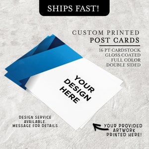 Cartes postales | Papier cartonné recto-verso imprimé | Oeuvre d'art fournie - EXPÉDITION RAPIDE