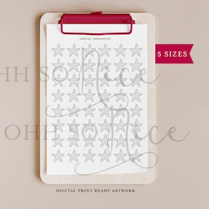 5 Sizes | Starfish Royal Icing Transfer Template | Instant Download | Under the Sea Beach