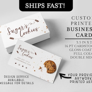 Business Cards | Printed Double sided Cardstock 3.5 X 2 | With Your Provided Artwork - SHIPS FAST