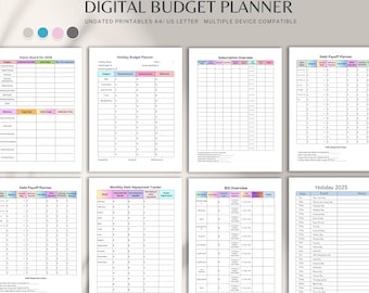 Digital Budget Planner, Finance Tracker, Monthly Budget Planner, Expense Tracker, iPad Goodnotes Planner Money Organizer Budget Planner Gift