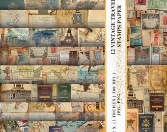 12 Vintage Travel Wallpapers, Retro Map Backgrounds, Aesthetic Old World Wallpaper, Antique Travel Desktop, Phone Wallpaper Pack, Travel