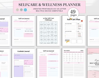 Self Care Planner, Digital Wellness Planner, Mental Health Journal, Mood Tracker, iPad Goodnotes Planner, Mindfulness Planner Self Care Gift