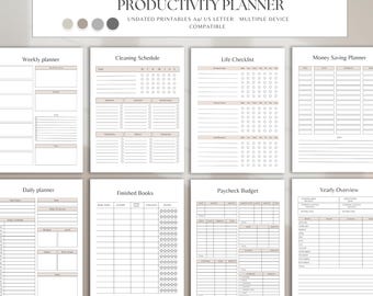 2026 Digital Planner, Printable Planner Daily Weekly Goal Tracker iPad Goodnotes Planner Time Management Organizer Productivity Planner Gift