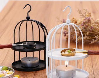 Accesorios para sellar con cera, estufa estilo jaula, estufa con sello de cera de metal, herramientas para sellar con cera, cuchara, estufa, 2 piezas