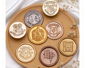 Magic School Wax Seal Stamp,Wizard House Crest Seal,Brass Seal with for Envelopes,Wedding Invitation,Wizard Themed Stationery Gift for Fans