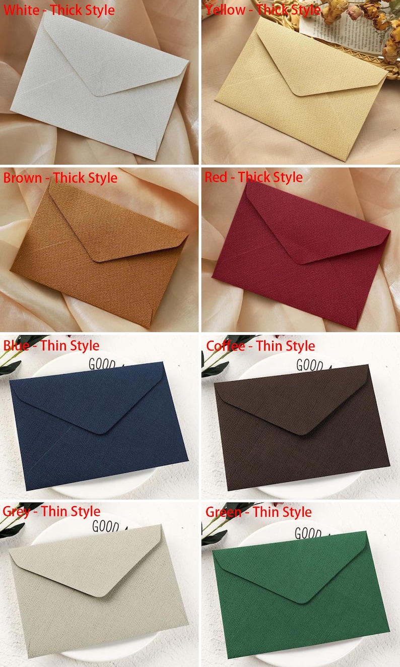 Vintage linen envelope,6.3x4.45inch,Returning letters,Wax sealed envelope,Gift card/Invitation letter/Greeting card/Wedding invitation card image 8