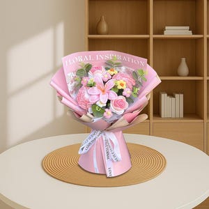 Handgemaakt gehaakt boeket, anjer/zonnebloem/rozenboeket, jubileum/verjaardagscadeau, Valentijnsdagcadeau, lerarendagcadeau, cadeaus voor moeder