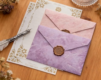 Wachs-Siegel-Stempel-Umschlag, vergoldeter strukturierter Umschlag, verdickter Lacksiegel-Umschlag, Geschenkkarte, Einladungskarte, Hochzeitseinladung