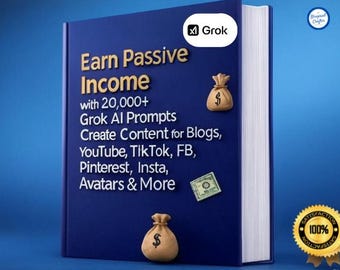 Earn Passive Income with 20,000+ Grok AI Prompts - Create Content for Blogs, Youtube, TikTok, Facebook, Pinterest, insta, Avatars & More