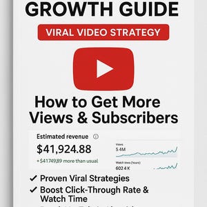 YouTube Growth Guide | Viral Video Strategy | How to Get More Views & Subscribers | YouTube Success Blueprint | Content Creator eBook