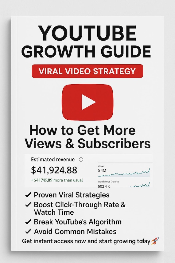 YouTube Growth Guide | Viral Video Strategy | How to Get More Views & Subscribers | YouTube Success Blueprint | Content Creator eBook