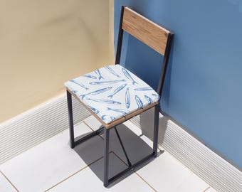 Cojín para silla náutica: cojín de asiento hecho a mano y a medida con lazos