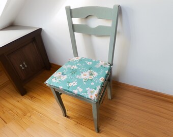 Cojín floral para silla: cojín de asiento personalizado hecho a mano con lazos