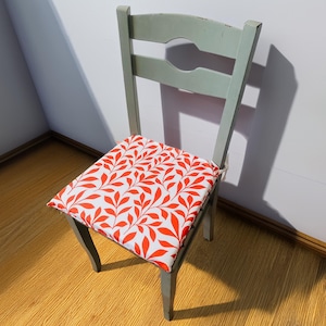 Chair Cushions in Vibrant Eclectic Patterns, Handmade Custom-Fit Seat Pads with Ties & Premium Foam Insert