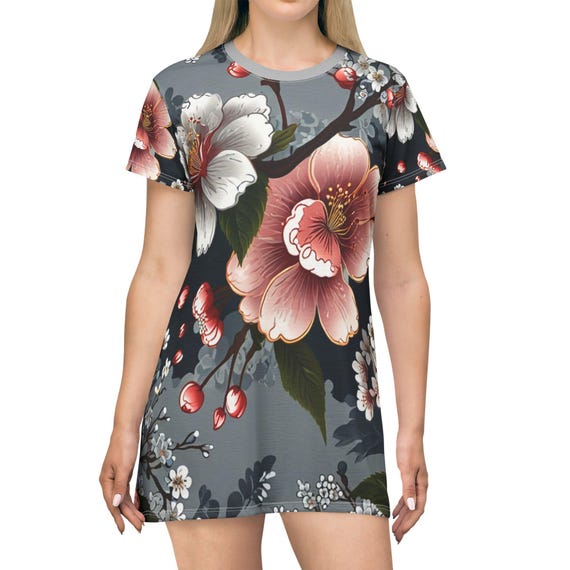 japanese t shirt dress T-Shirt Dress Hokusai the Great Wave off Kanagawa Japanese Ukiyo-e Fine Art Gift