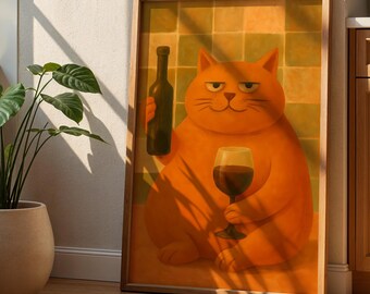 5x7 Jolly Kitty Cats Drinking Wine PHOTO Kittens Cat Partying 5x7 Art ...