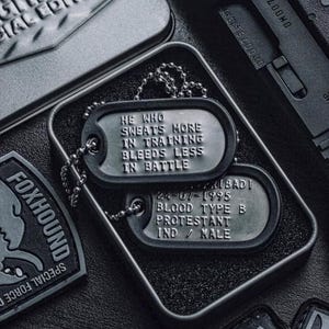 Dog Tag, Military Necklace, Personalized Engraving, Men&#39;s Jewelry, Stainless Steel